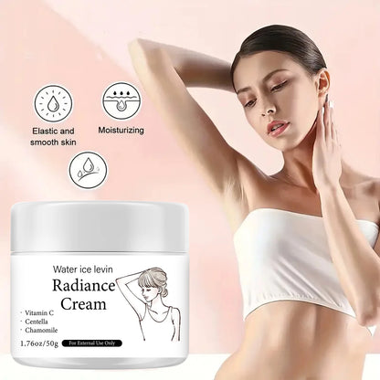 Water Ice Levin Radiance Cream With Vitamin C Centella Chamomile Moisturizing Protecting For Soft Glowing Body Skin Care 50g