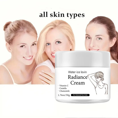 Water Ice Levin Radiance Cream With Vitamin C Centella Chamomile Moisturizing Protecting For Soft Glowing Body Skin Care 50g