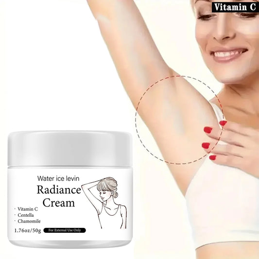Water Ice Levin Radiance Cream With Vitamin C Centella Chamomile Moisturizing Protecting For Soft Glowing Body Skin Care 50g