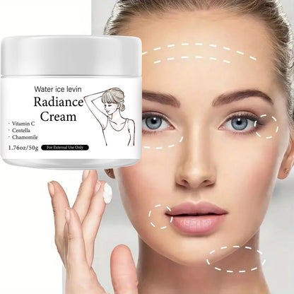 Water Ice Levin Radiance Cream With Vitamin C Centella Chamomile Moisturizing Protecting For Soft Glowing Body Skin Care 50g